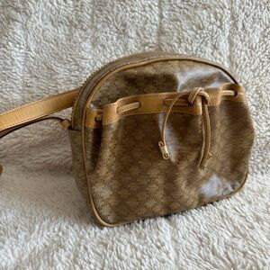 Cute Celine macadam bag in coated canvas